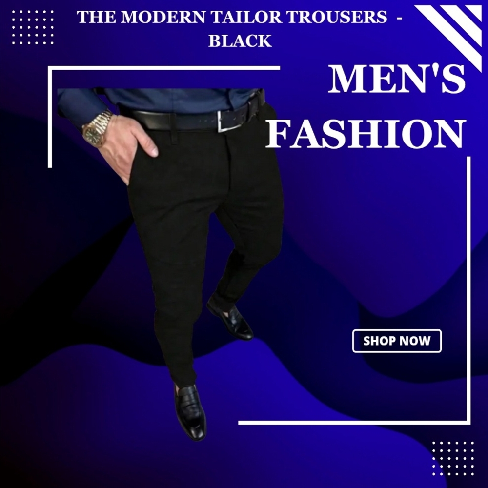 The Modern Tailor Trousers - BLACK